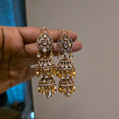 Suvarna- polki double layered jumkha