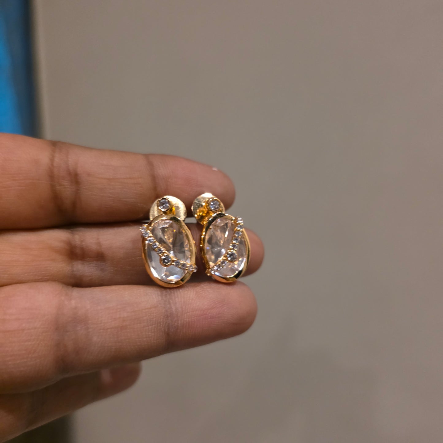 Ratna- polki with cz detailing necklace