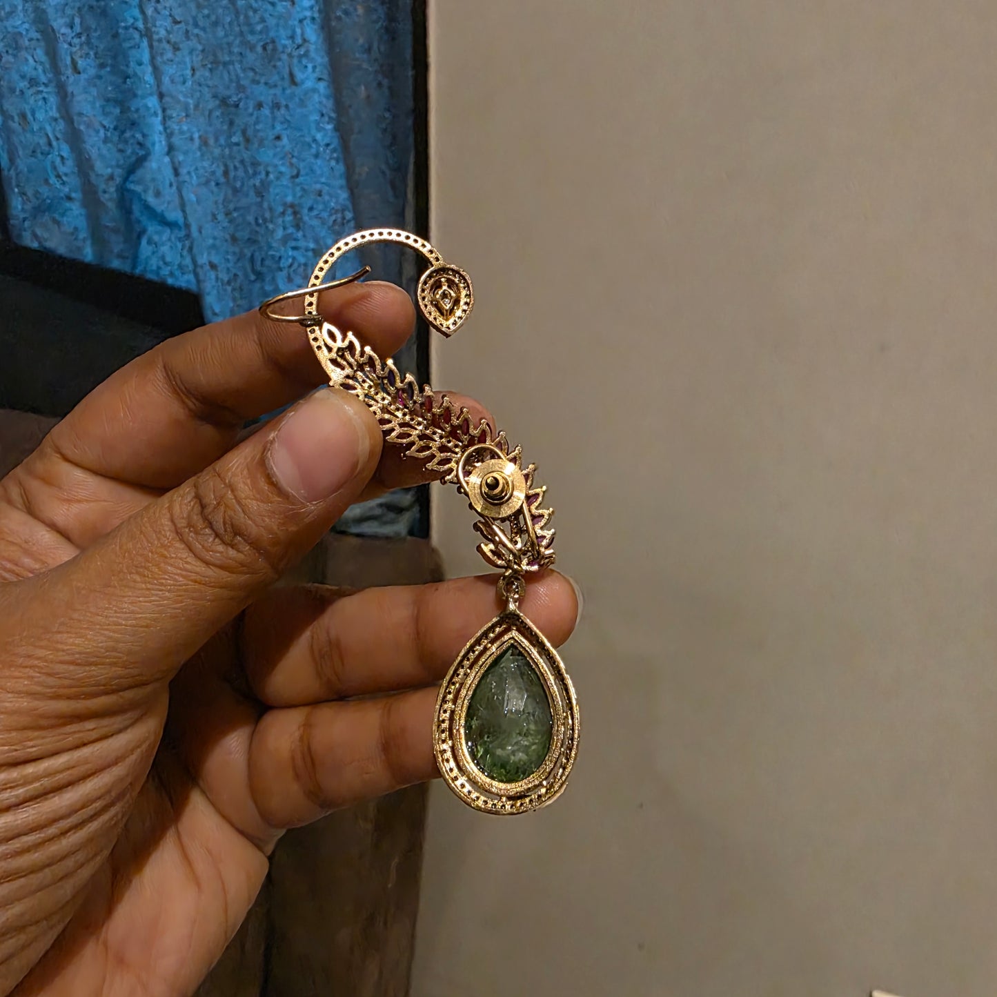 Pankhuri- doublet and polki earcuffs