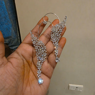 Matsya- diamond replica earcuffs