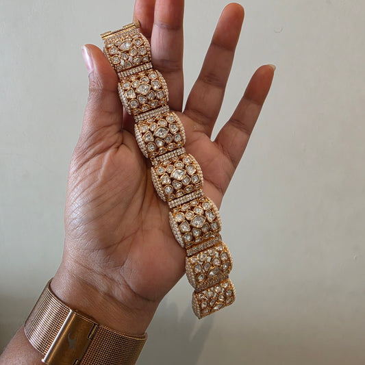 Mogra- polku and and pearl bracelet