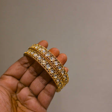 Maya- polki bangles with carat plating
