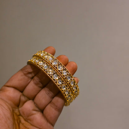 Maya- polki bangles with carat plating