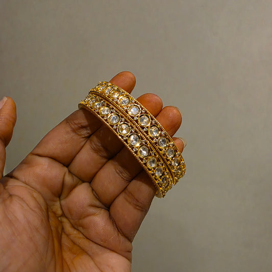 Maya- polki bangles with carat plating