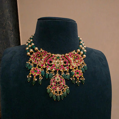 Manorama- jadau and beads necklace