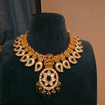 Geervani- Nakshi with moissanite mango necklace