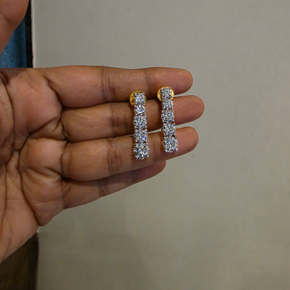 Eterna- solitaire diamond look neckset