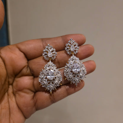 Nakshatra- three layered diamond neckset