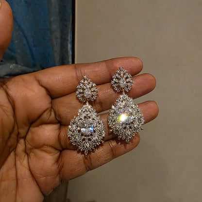 Nakshatra- three layered diamond neckset