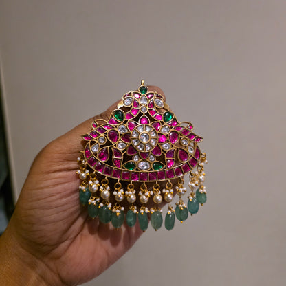 Manohari- jadau mangko neckset with detachable locket