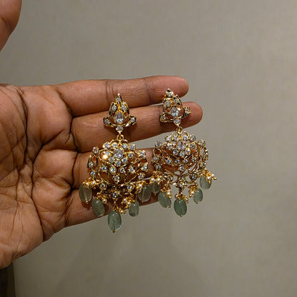 Viraj- uncut gold like earrings