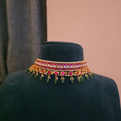 Mallika- flexible jadau choker