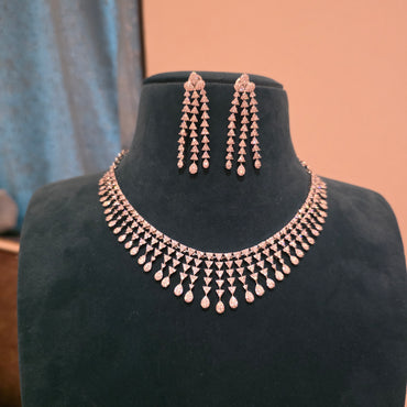 Kamulini- cz stone diamond like neckset