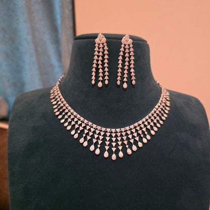 Kamulini- cz stone diamond like neckset