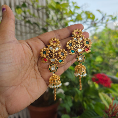 Chitrangi-multi colored contemporary style jumkha