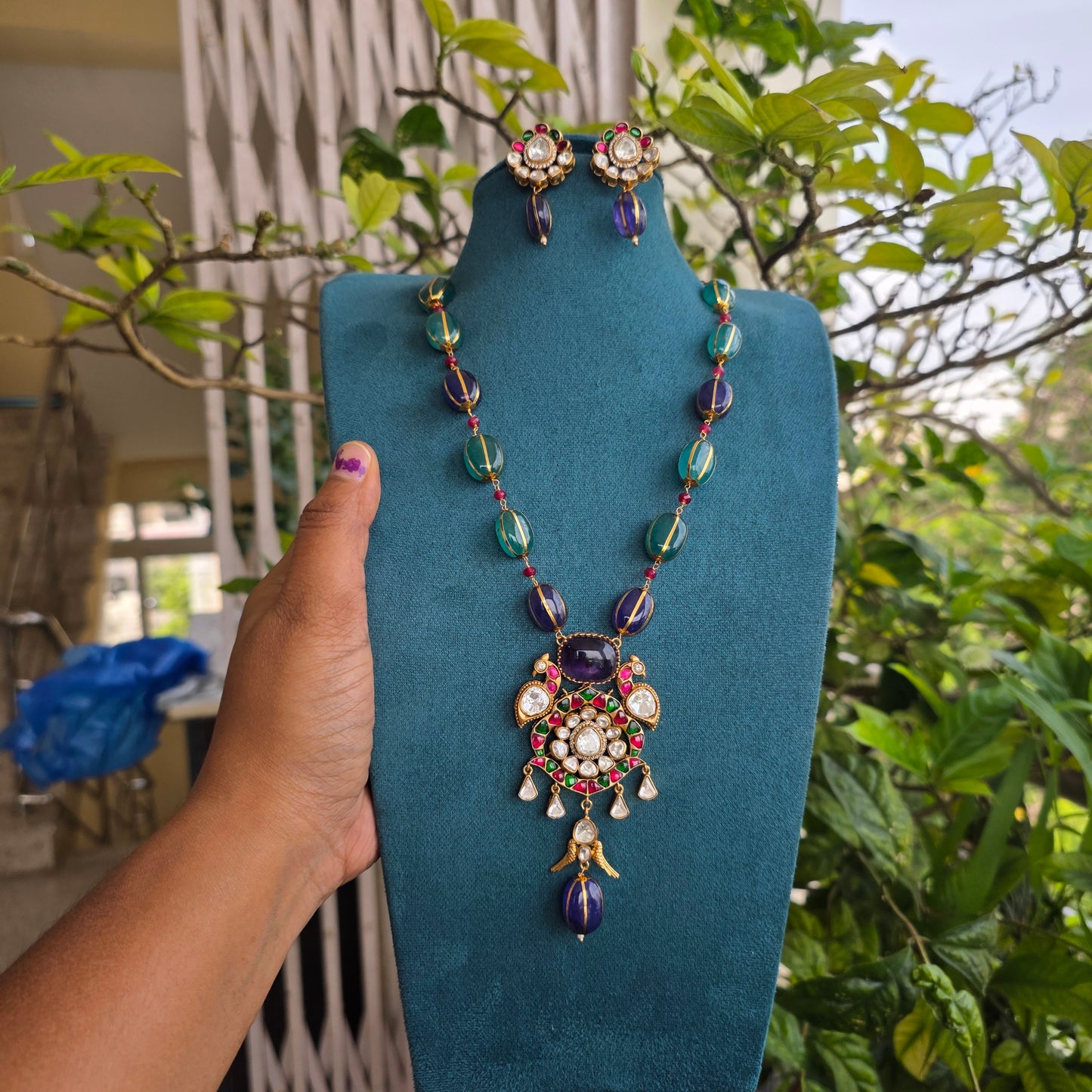 Shamantaka- fusion style neckset