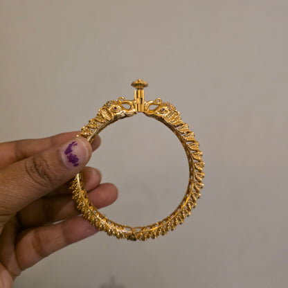 Iravam- antique openable elephant kada pair