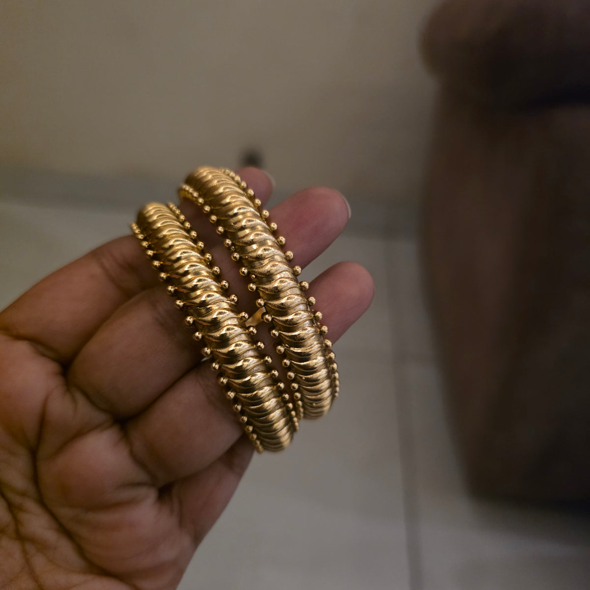 Thussi kada antique bangle pair