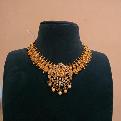 Bhanu- antique lakshmi kasu neckset