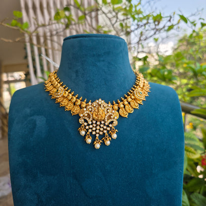 Bhanu- antique lakshmi kasu neckset