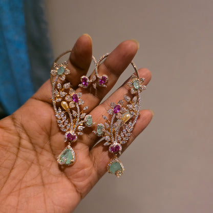 Dipti- mulri color doublets earcuffs
