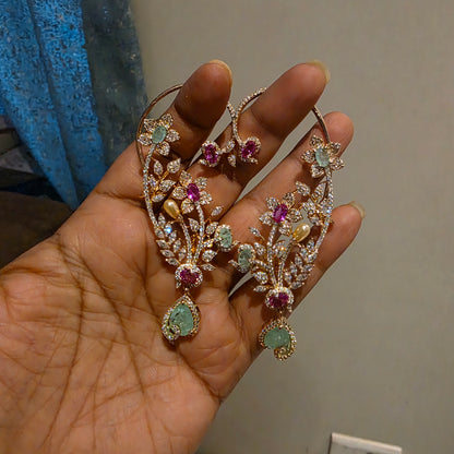 Dipti- mulri color doublets earcuffs