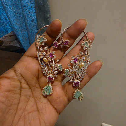 Dipti- mulri color doublets earcuffs