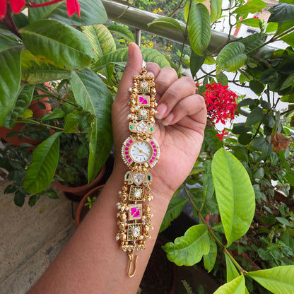 Mukund- heritage jadau kundan watch