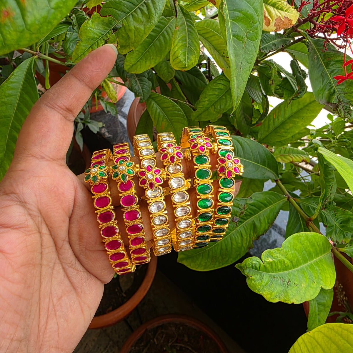 Bhanu- jadau kundan bangles(pair)