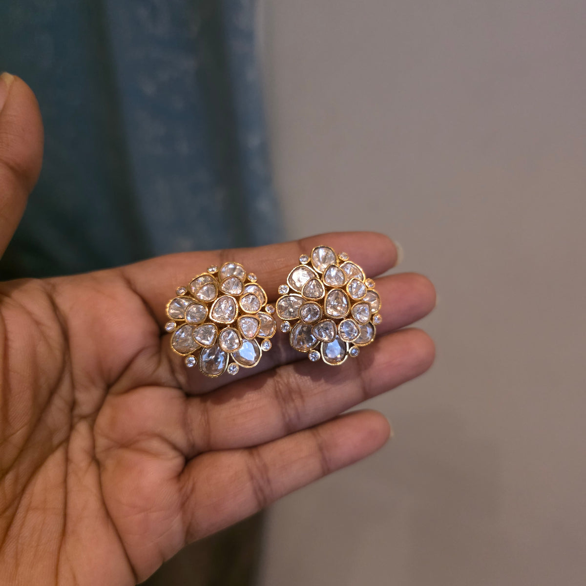 Raveena- polki studs