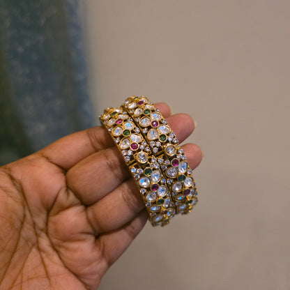 Menaka- moissanite bangles(pair)