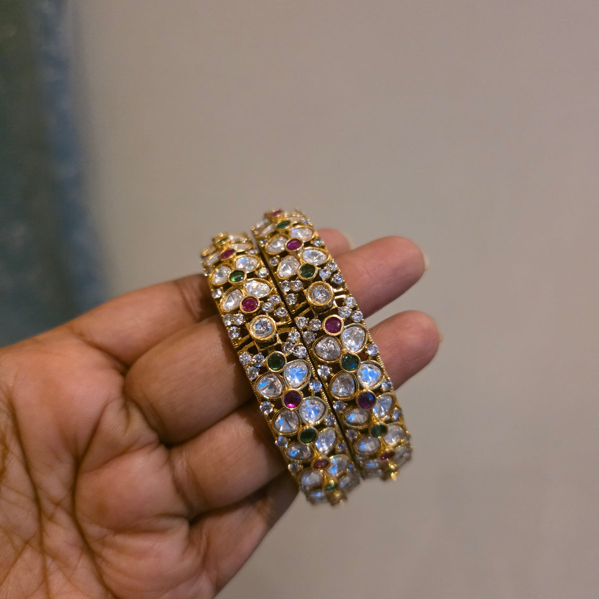 Menaka- moissanite bangles(pair)