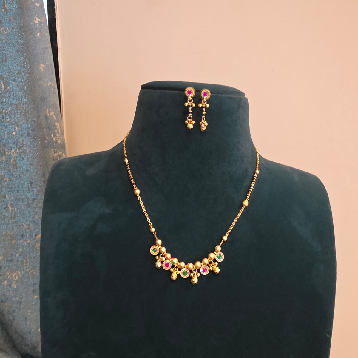 Ambica- black beads mala