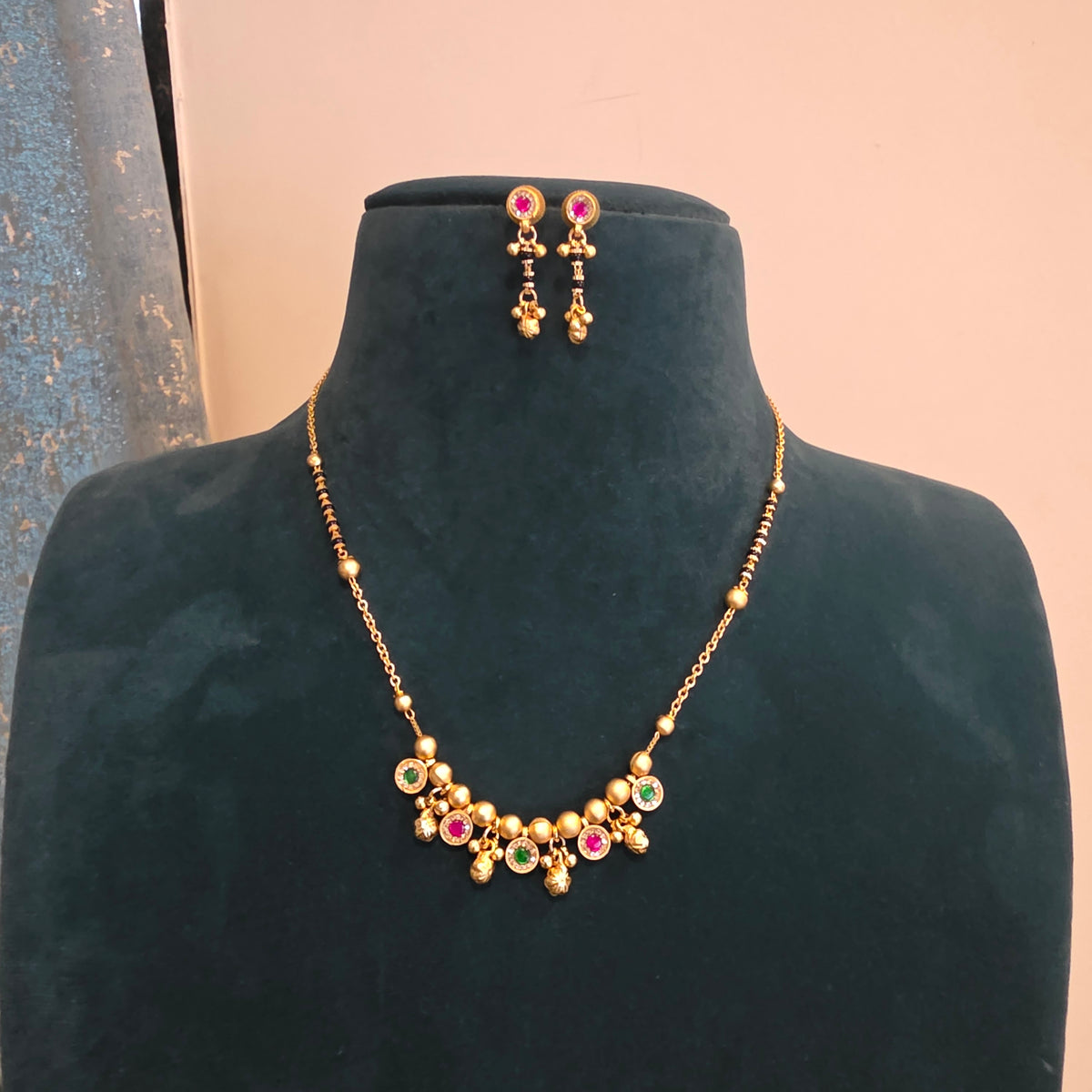 Ambica- black beads mala