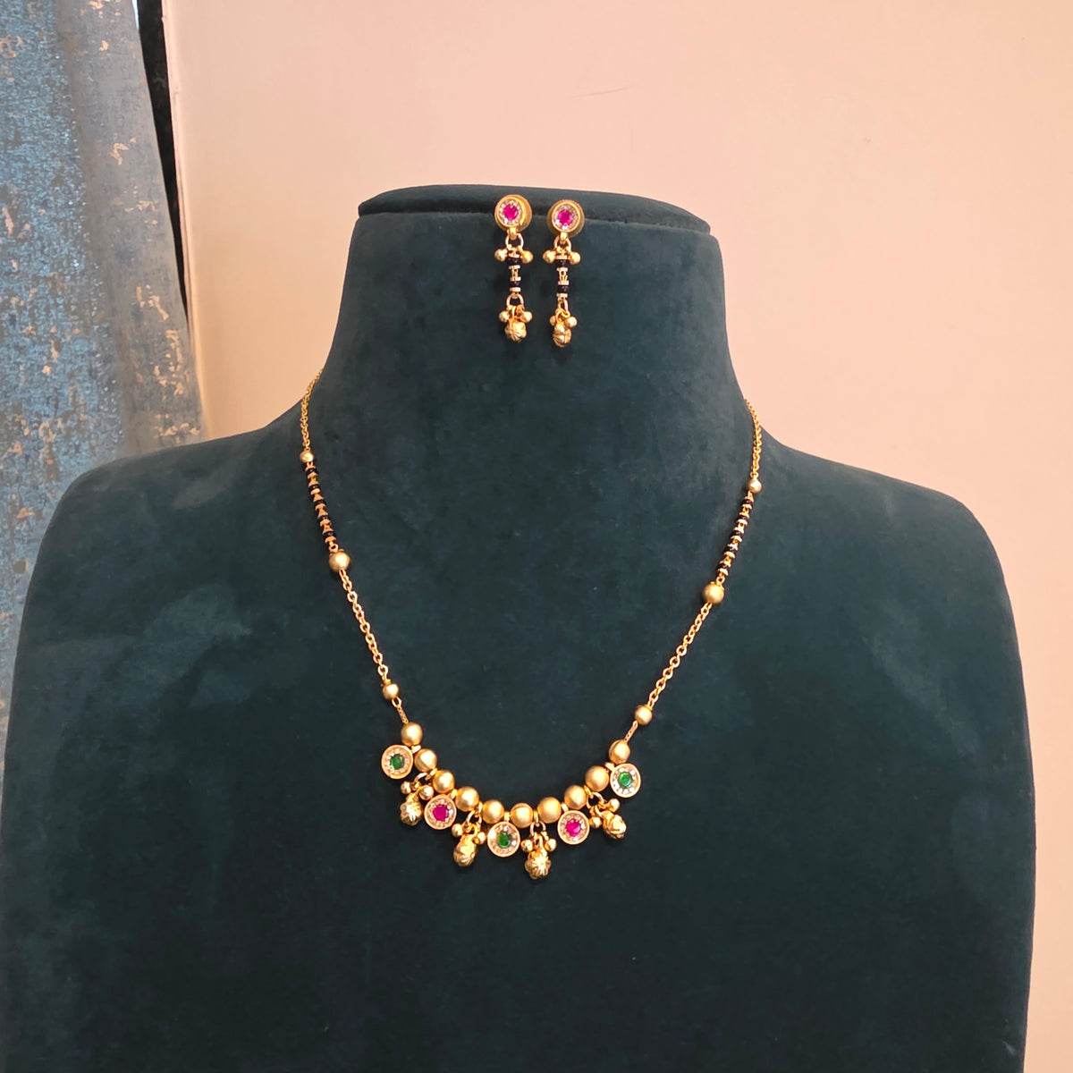 Ambica- black beads mala