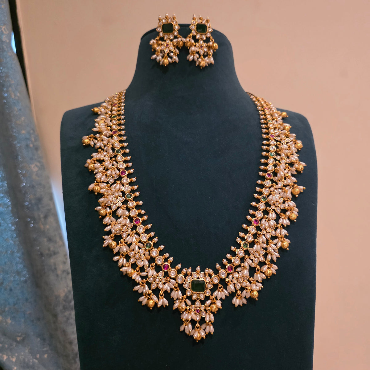 Meghana- guttapusalu set with multi color stones