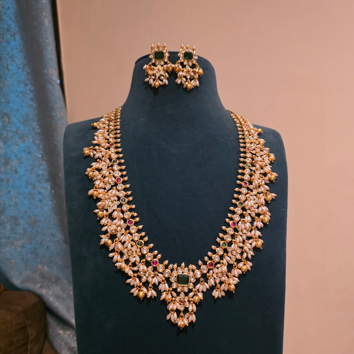 Meghana- guttapusalu set with multi color stones