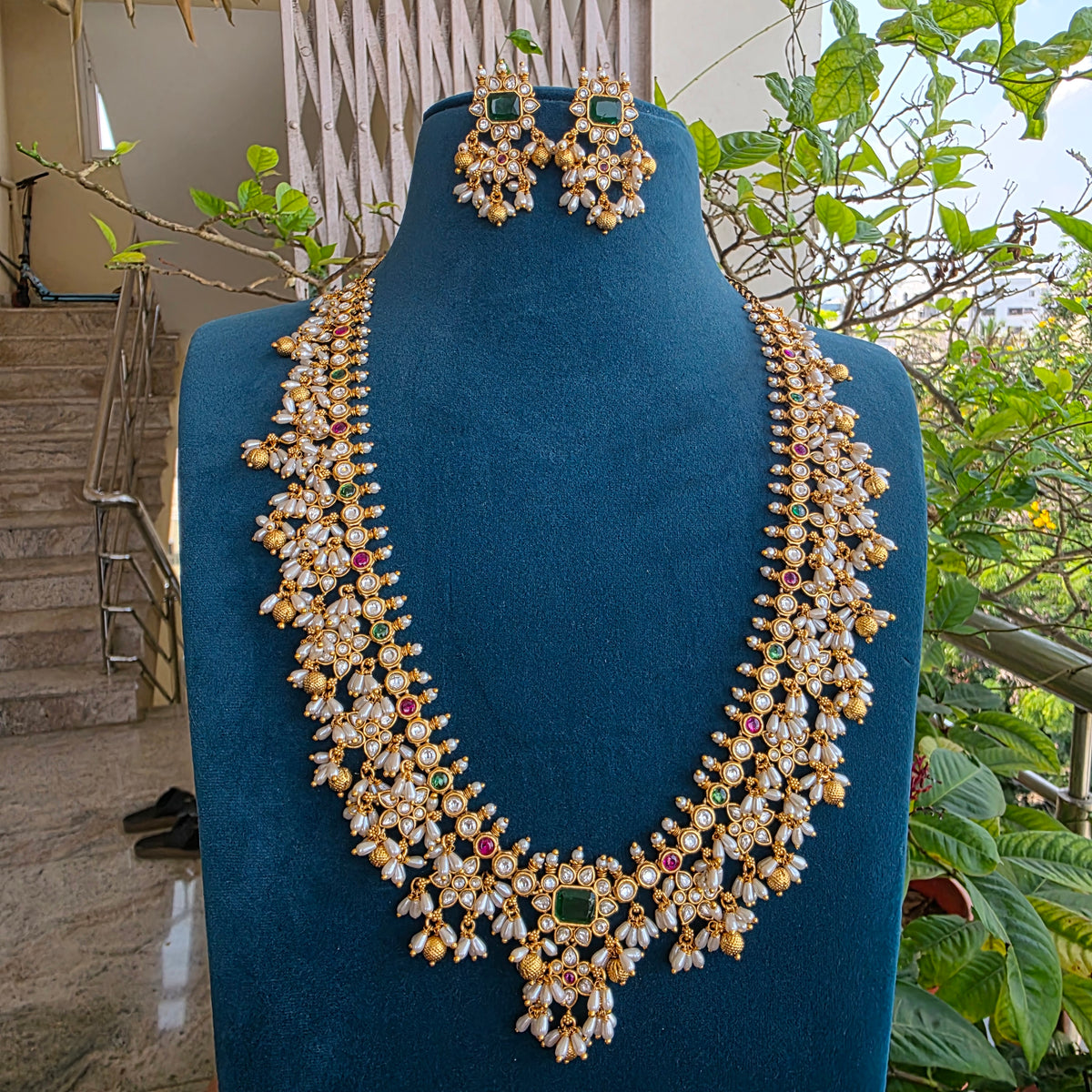 Meghana- guttapusalu set with multi color stones