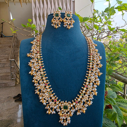 Meghana- guttapusalu set with multi color stones