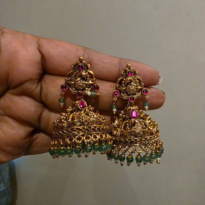 Chandrika- nakshi jumkha with jadau detailing