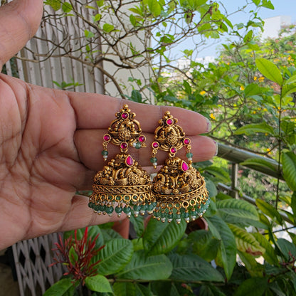 Chandrika- nakshi jumkha with jadau detailing