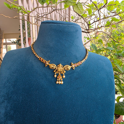 Padmapriya- kemstone antique neckset