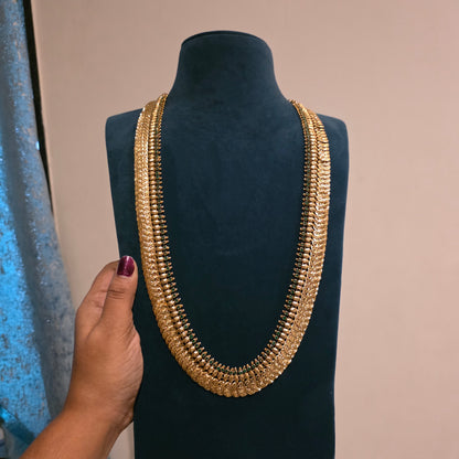 Haritha- green stone long kasu haram