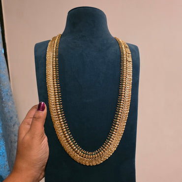 Haritha- green stone long kasu haram
