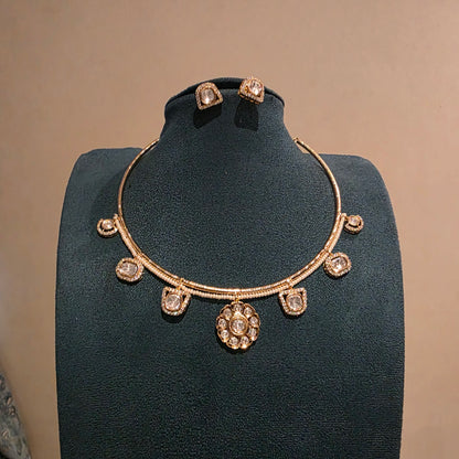 Kiara- polki drop hasli with pearl detailing