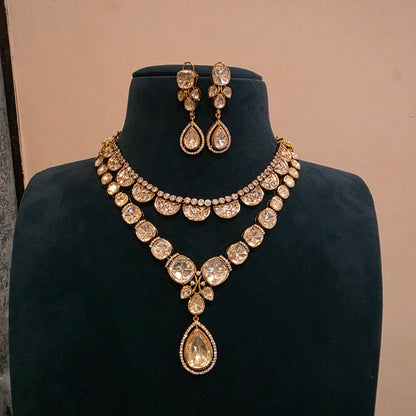 Mandahasam- two layers of polki neckset