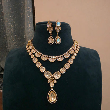 Mandahasam- two layers of polki neckset