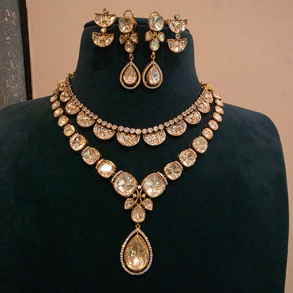 Mandahasam- two layers of polki neckset