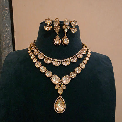 Mandahasam- two layers of polki neckset