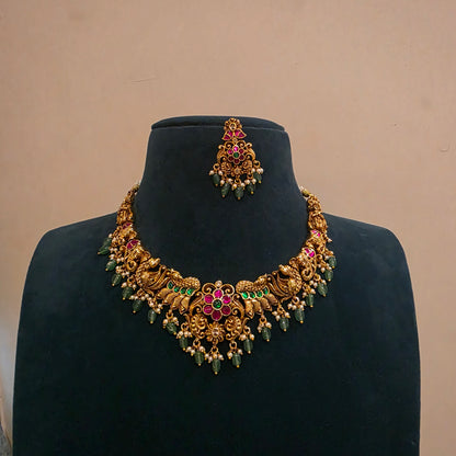 Damini- antique jadau neckset